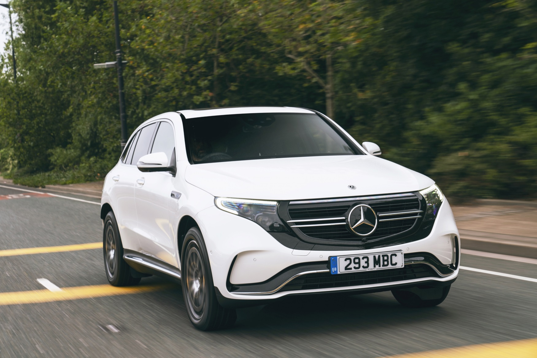 Mercedes EQC driving front